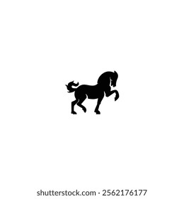 horse vector illustration for icon, symbol or logo. walking horse silhouette