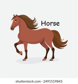 Horse Vector Illustration: Majestic Running Animal