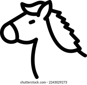 horse Vector illustration on a transparent background. Premium quality symmbols. Thin line vector icons for concept and graphic design. 
