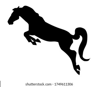 horse vector illustration, silhouette drawing, vector, white background