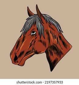 ilustración vectorial de caballo hecha especialmente para uso de marca publicitaria, etc.