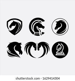 horse vector ilustration black and white colour design