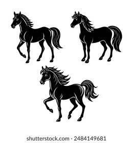 Horse vector lettering design for greeting banners, Mouse Pads, Prints, Cards and Posters, Mugs, Notebooks