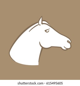 horse vector line