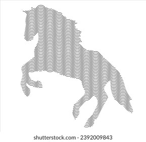 Horse Vector Line Art Sketch with white background.
Vector graphic icon animal