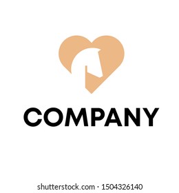 horse Vector linear icons and logo design elements - heart vector