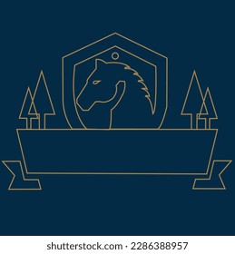 Horse vector logo   Abstract and template