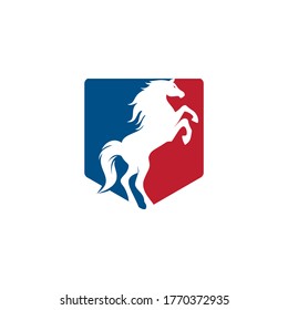 Horse vector logo design. Horse racing logo design.