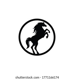 Horse vector logo design. Horse racing logo design.