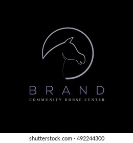 Horse vector logo design template