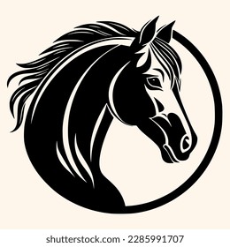 Horse vector for logo or icon,clip art, drawing Elegant minimalist style,abstract style Illustration	