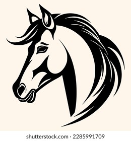 Horse vector for logo or icon,clip art, drawing Elegant minimalist style,abstract style Illustration	