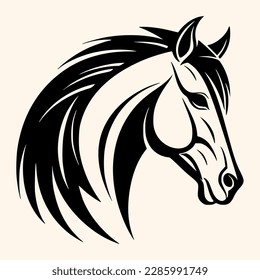 Horse vector for logo or icon,clip art, drawing Elegant minimalist style,abstract style Illustration	