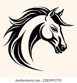 Horse vector for logo or icon,clip art, drawing Elegant minimalist style,abstract style Illustration	