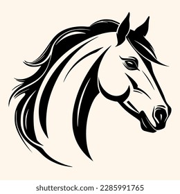 Horse vector for logo or icon,clip art, drawing Elegant minimalist style,abstract style Illustration	