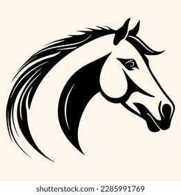 Horse vector for logo or icon,clip art, drawing Elegant minimalist style,abstract style Illustration	