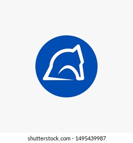 Horse vector logo. In linear style