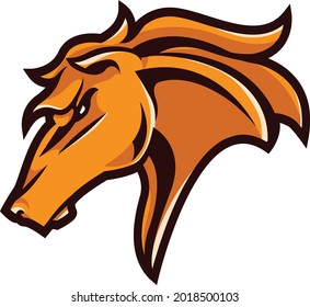 horse vector logo mascot. printable vector t-shirt design