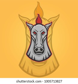 Horse vector mascot head design element sport illustration emblem isolated