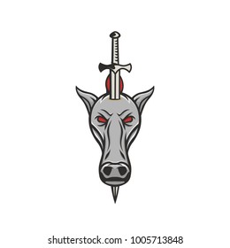 Horse vector mascot head design element sport illustration emblem isolated