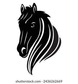 Horse vector on a white background.
