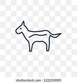 Horse vector outline icon isolated on transparent background, high quality linear Horse transparency concept can be used web and mobile