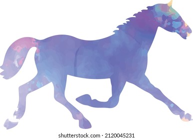 horse vector or painting with watercolor