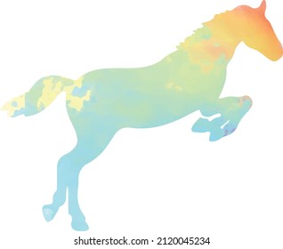 horse vector or painting with watercolor