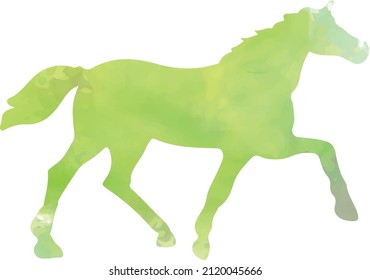 horse vector or painting with watercolors