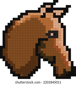 Horse vector pixel art seamless