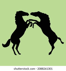 horse vector ,Running horse silhouette, A horse gallops fast, vector illustration silhouette on a white background