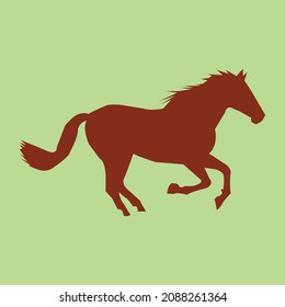 horse vector ,Running horse silhouette, A horse gallops fast, vector illustration silhouette on a white background