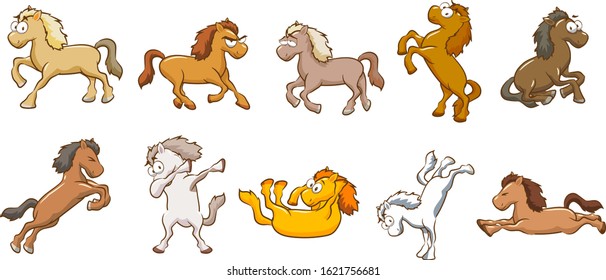 Horse vector set collection graphic clipart design