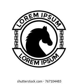 Horse vector silhouette design vector