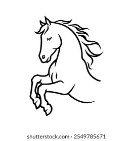 horse vector Silhouette isolated on white background