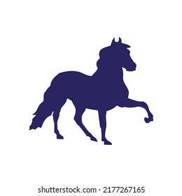 horse vector, Silhouette horse symbol design with blue vector body