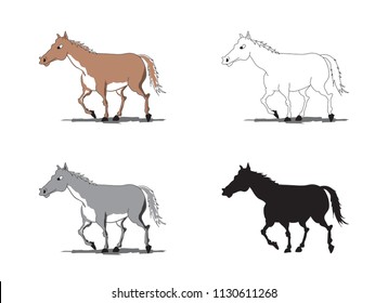 Horse Vector Stock Illustration Stock Vector (Royalty Free) 1130611268 ...