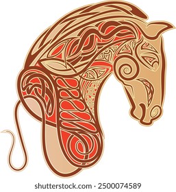 
horse viking celtic art - Scandinavian style pattern