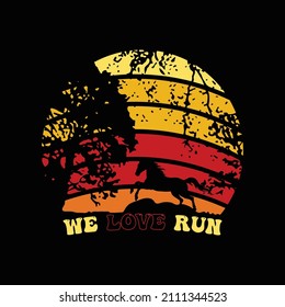 Horse Vintage T Shirt Design And Vector Illustration. 
