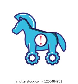 horse of virus trojan isolated icon