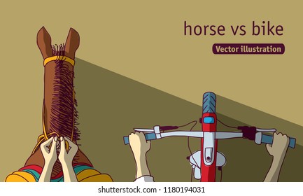 Horse Vs Bike Top View