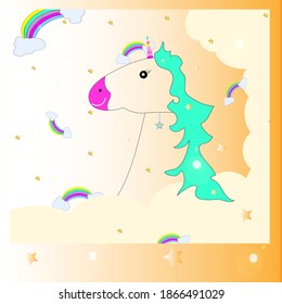 horse wallpaper card rainow happy