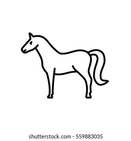 Horse web line icon.
