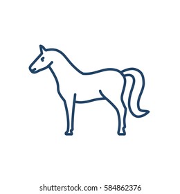 Horse web line icon.