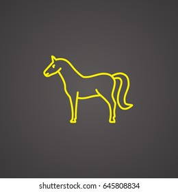 Horse web line icon.