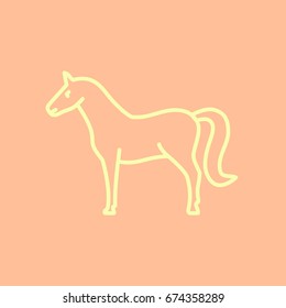 Horse web line icon.