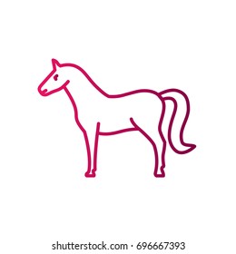Horse web line icon.