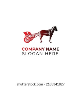horse wild animal silhouette modern clean logo vector illustration