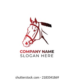 horse wild animal silhouette modern clean logo vector illustration