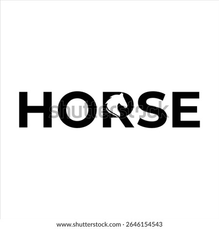 HORSE wordmark with horse head logo